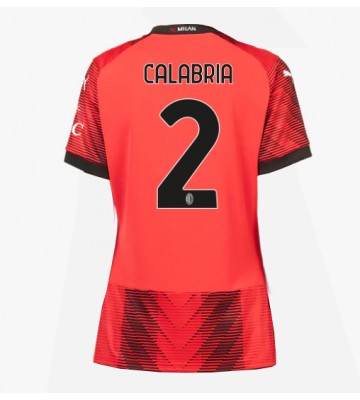 AC Milan Davide Calabria #2 Primera Equipación Mujer 2023-24 Manga Corta